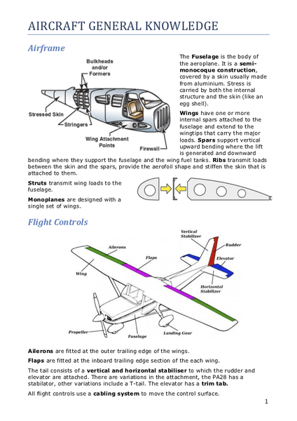 Aircraft General notes